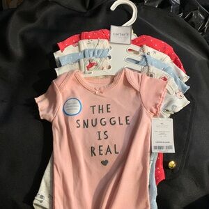 Carter's Snuggle Bodysuit Set - Pink, Red, Blue